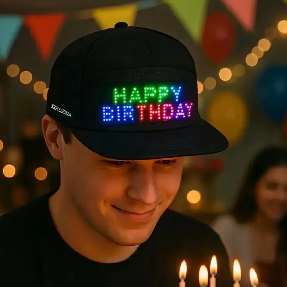 NWT LED Programmable Display Hat